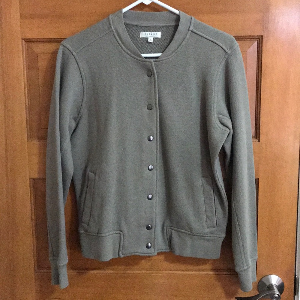 Madewell Green Sweater Bomber Jacket - Picture 4 of 4